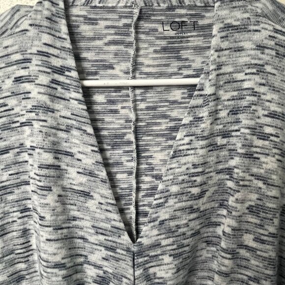 Loft Womens Draped Long Sleeve Top Size L Polyester Rayon Spandex Blend - Picture 3 of 10